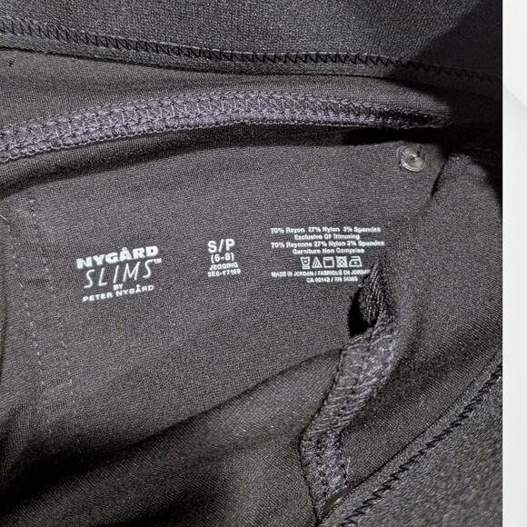 Women's Black Nygard Slims Pull On Capri Jeggings With Piping Trim- S - Picture 7 of 8